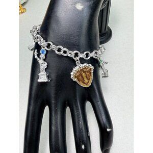 Stunning New York City Charm Bracelet Statement Piece Silver Tone Size 6.5